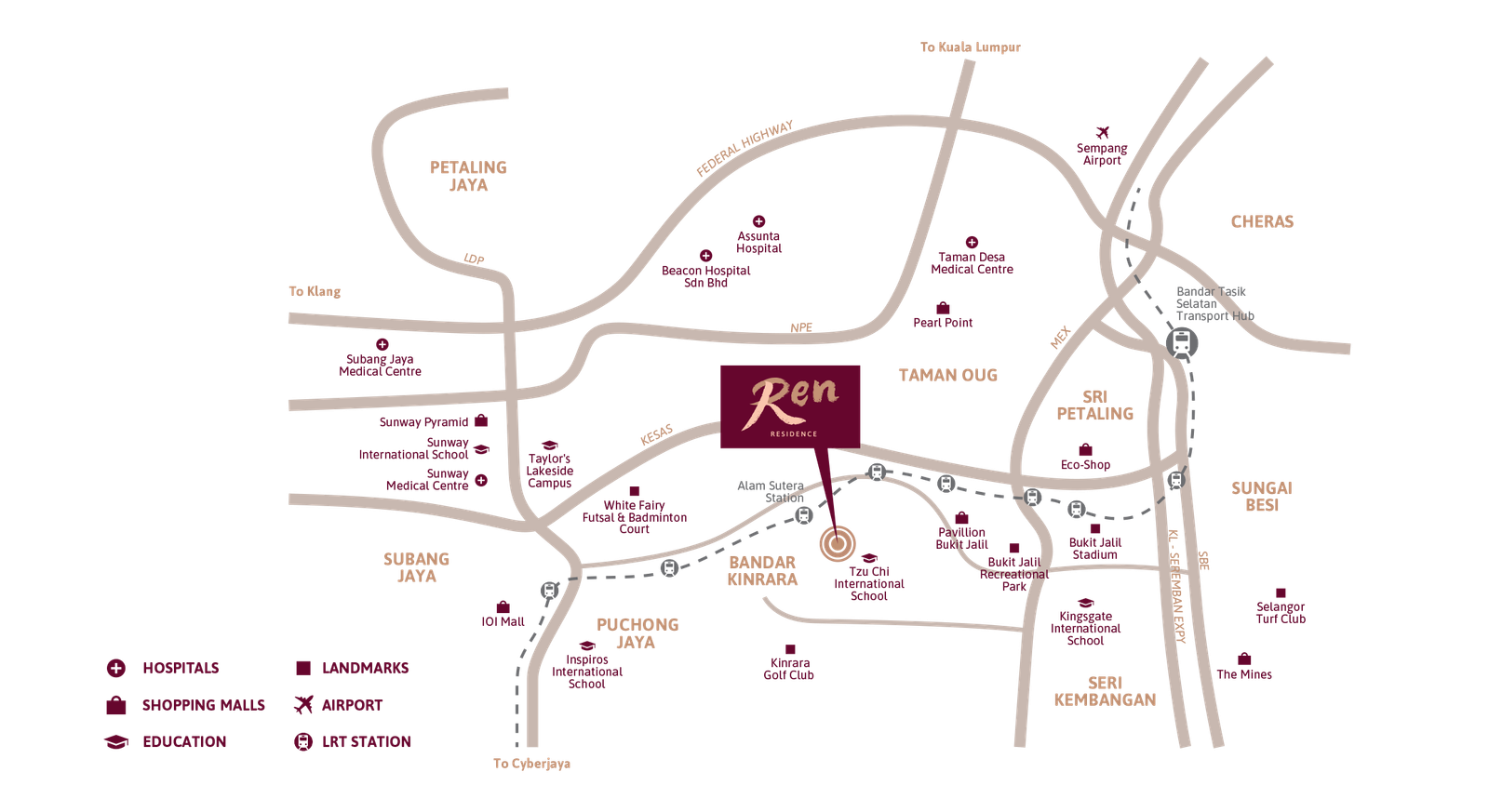 Ren Residences Bukit Jalil location map